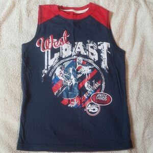 Kids Tank Top - Navy and Red